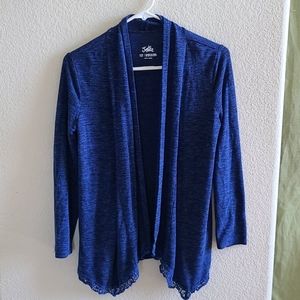 Girl's Cardigan with Crochet Trim